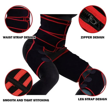 Waist Trainer for Women, 3-in-1 Thigh Trimmer Belt with Butt Lifter Slimming Body Shaper Sweat Band