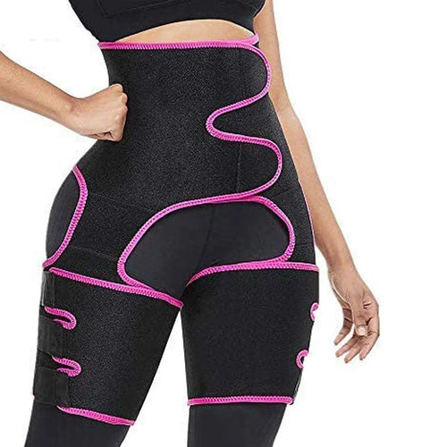 Waist Trainer for Women, 3-in-1 Thigh Trimmer Belt with Butt Lifter Slimming Body Shaper Sweat Band